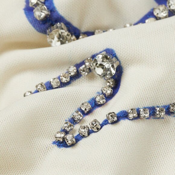 H&M Studio Collection Mesh Hoodie‎ Embellish Jewel Light Graffiti Top Shirt XXS - Picture 3 of 4